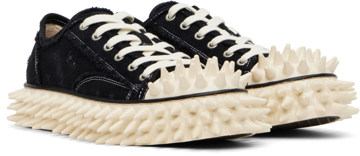 doublet Black Spiky Canvas Sneakers