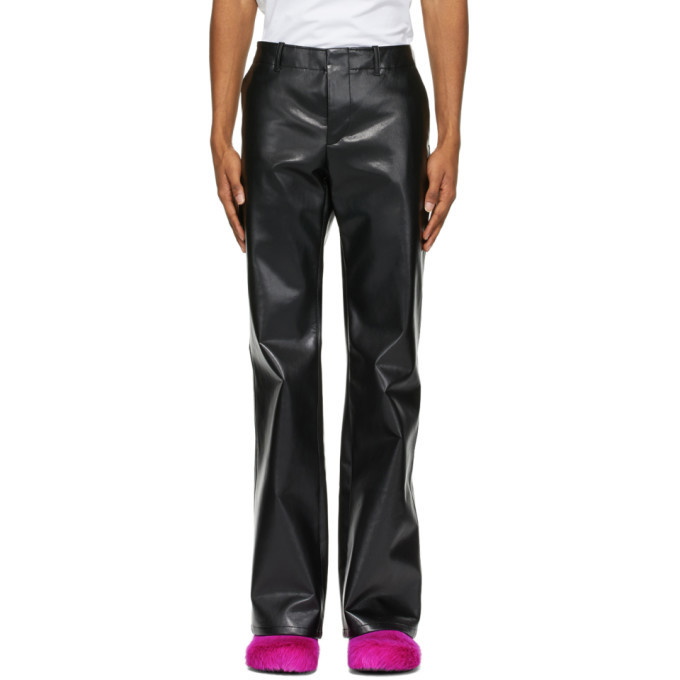 Photo: Marni Black Faux-Leather 70s-Style Trousers