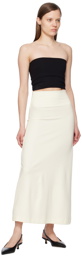 LESET Off-White Rio Midi Skirt