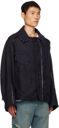 Edward Cuming Navy Paneled Jacket