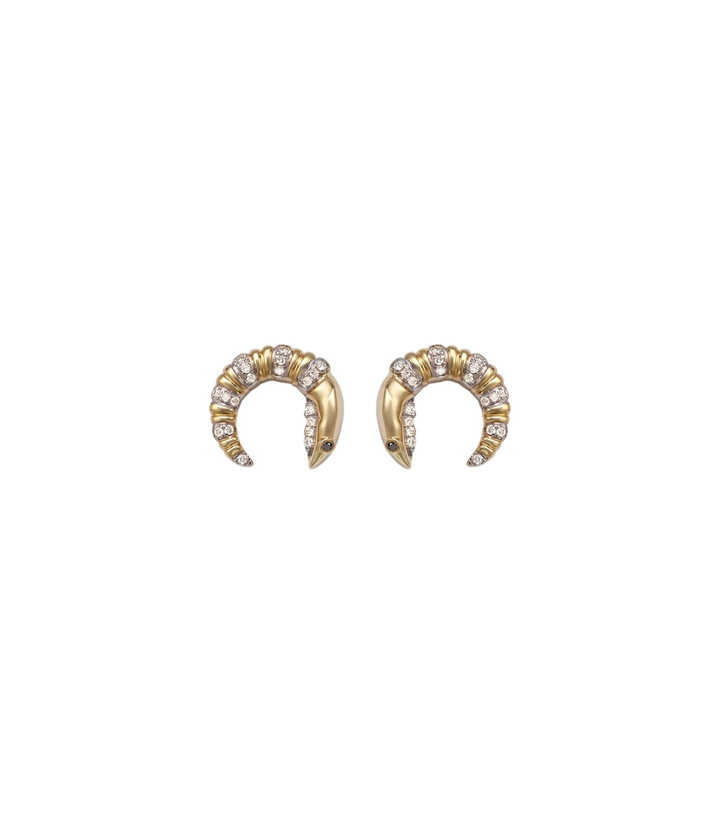 Photo: Yvonne Léon Écrevisse 9kt gold earrings with diamonds