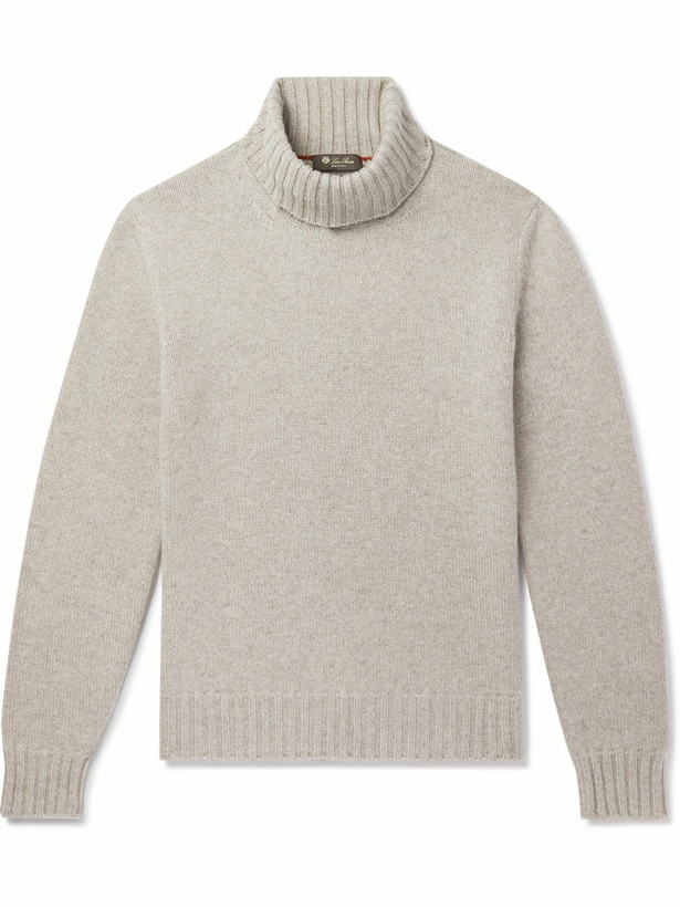 Photo: Loro Piana - Grafton Cashmere Rollneck Sweater - Gray