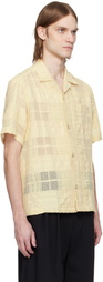 CMMN SWDN Beige Ture Sheer Check Shirt