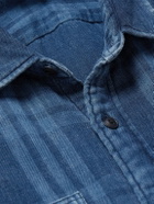 Faherty - Malibu Checked Organic Cotton-Flannel Shirt - Blue