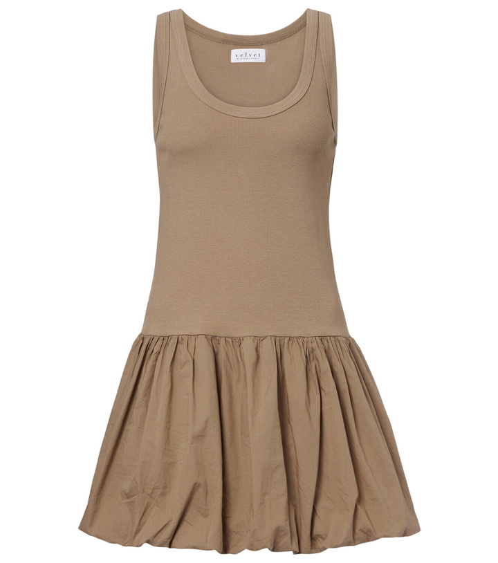 Photo: Velvet Isla cotton-blend poplin minidress