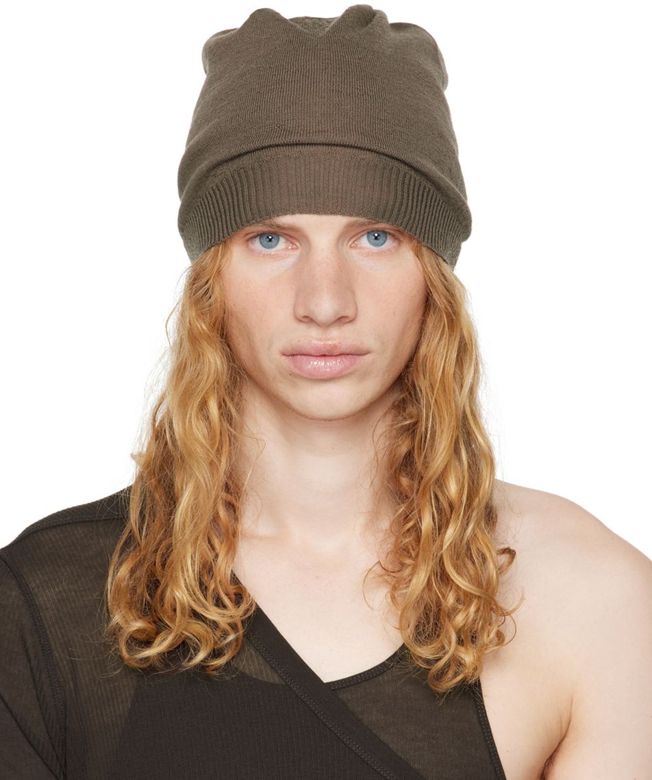 Rick Owens Gray Medium Beanie Rick Owens