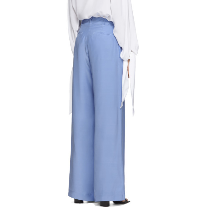 Pyer Moss Blue Wide Leg Trousers