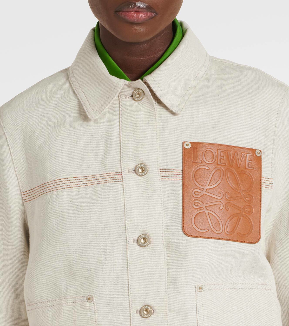 【LOEWE】 Cotton and linen jacket Loewe Cotton and linen jacket Loewe