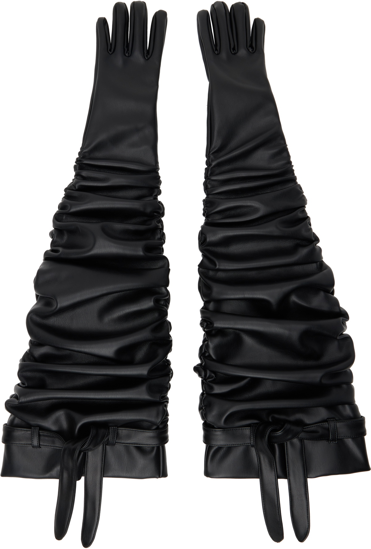 YUME YUME Black Wrinkly Gloves