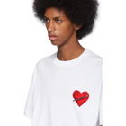 Palm Angels White Pin My Heart T-Shirt