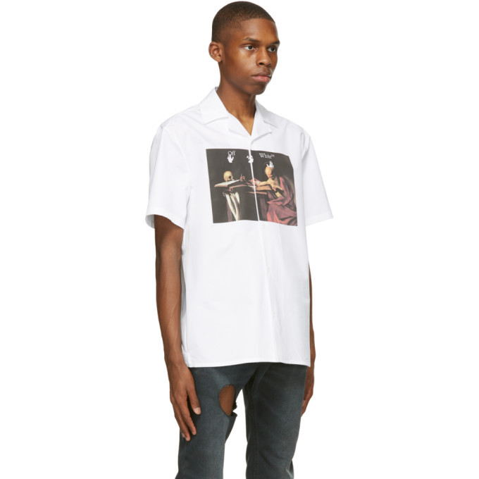 Off-White White Caravaggio Holiday Short Sleeve Shirt Off-White