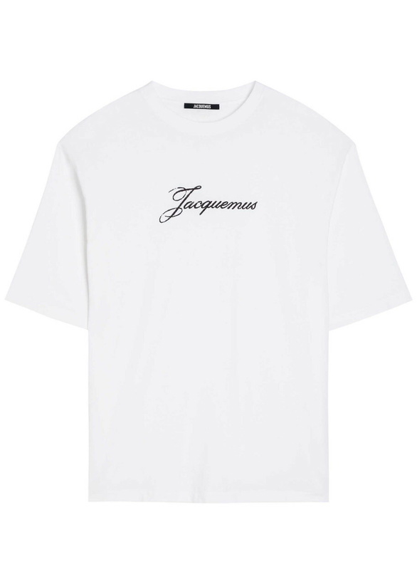 Photo: Jacquemus Le T-shirt Logo-print Cotton T-shirt White