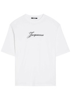 Jacquemus Le T-shirt Logo-print Cotton T-shirt White