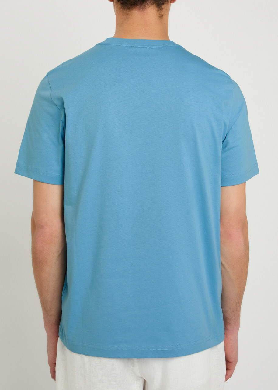PS Paul Smith Appliquéd Cotton T-shirt Blue
