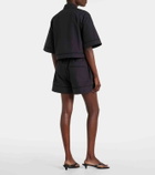 Róhe Embroidered cotton poplin shorts