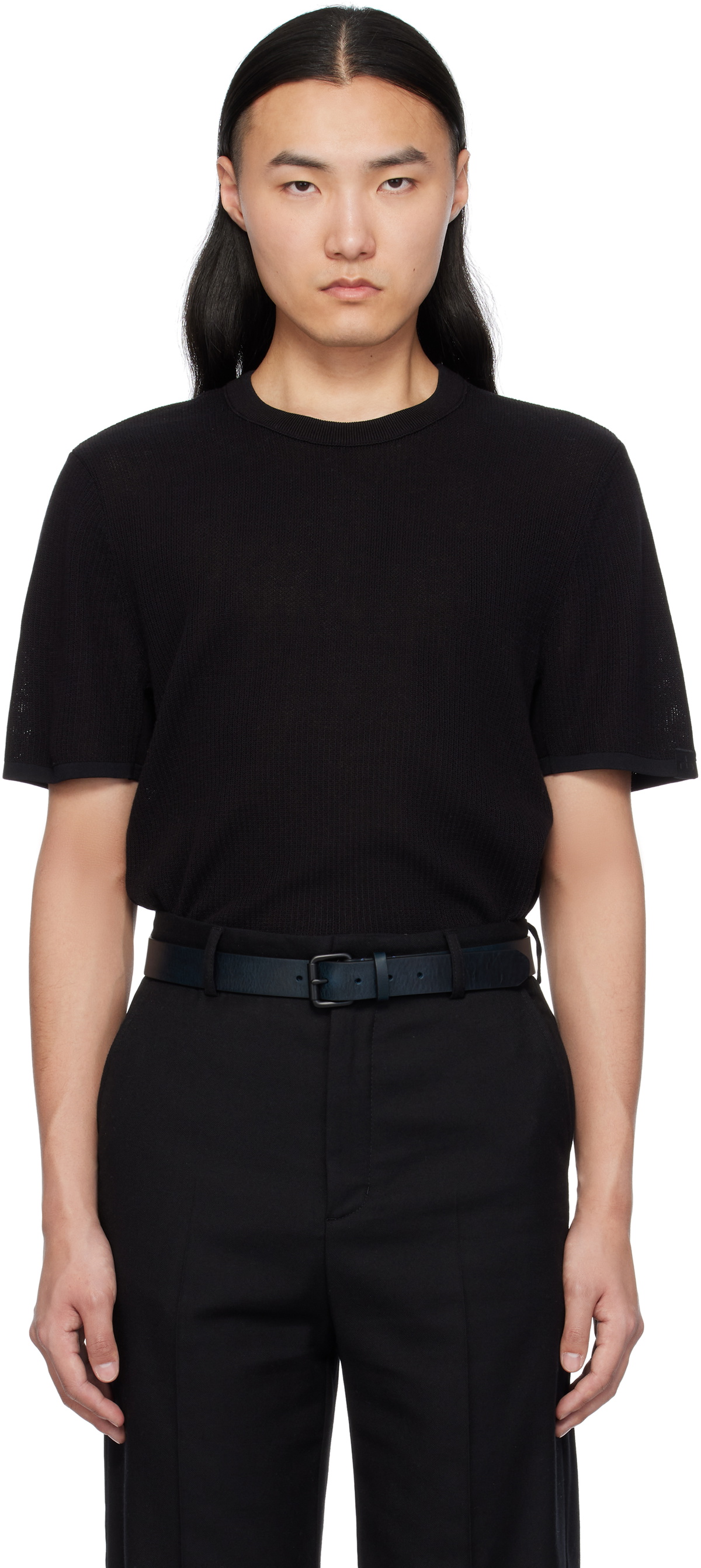 rag & bone Black Harvey Crewneck T-shirt