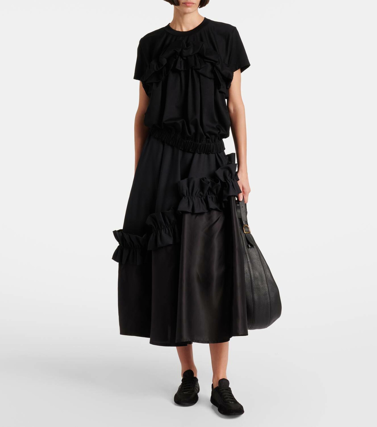 Noir Kei Ninomiya Ruffled cotton top Noir Kei Ninomiya