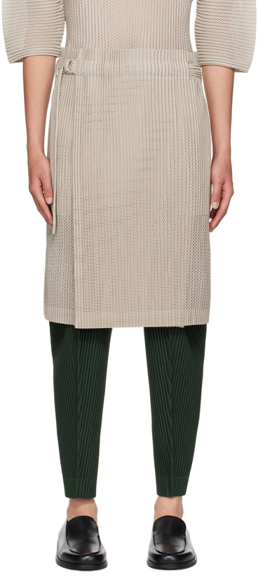 Photo: HOMME PLISSÉ ISSEY MIYAKE Gray Light Mesh Skirt