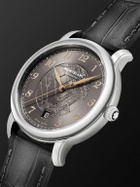 Montblanc - Star Legacy Limited Edition Automatic Date 39mm Stainless Steel and Croc-Effect Leather Watch, Ref. No. 130958