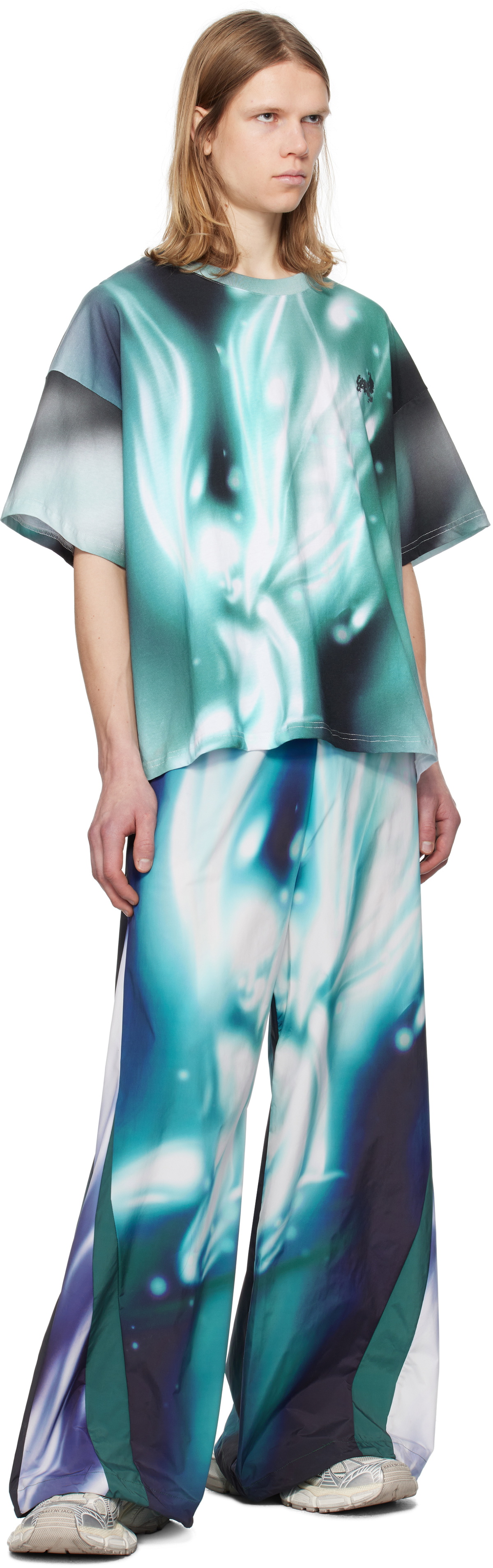 GERRIT JACOB ブループリント トラックパンツ Gerrit Jacob Blue Printed Track Pants Gerrit Jacob