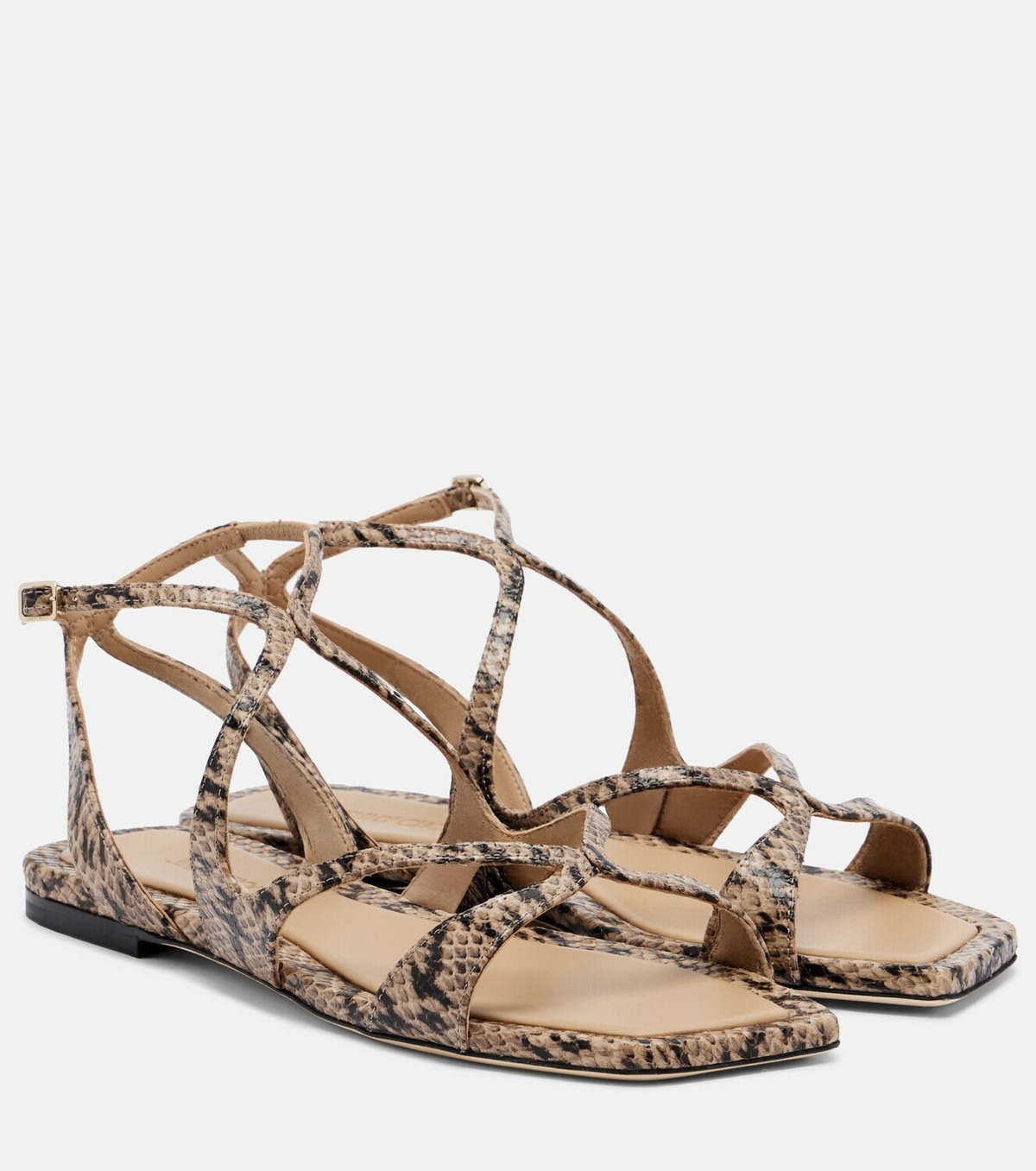 Jimmy Choo Ayla snake-effect leather sandals