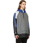 John Elliott Blue and Grey Sail Pullover Jacket