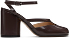 Maison Margiela Brown Tabi Pump Heeled Sandals