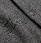 Stella McCartney - The Beatles Alwin Embroidered Mélange Wool-Blend Blouson Jacket - Gray