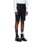 Thom Browne Navy Super 120s Vented Shorts