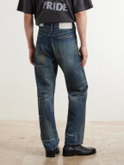 Neighborhood - Savage Straight-Leg Bead-Embellished Distressed Jeans - Blue