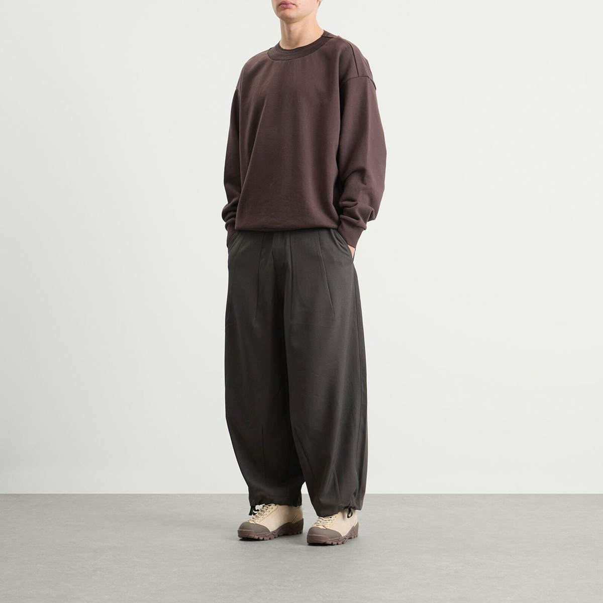 Merely Made Men's Wide Rib Sweatshirt in Brown