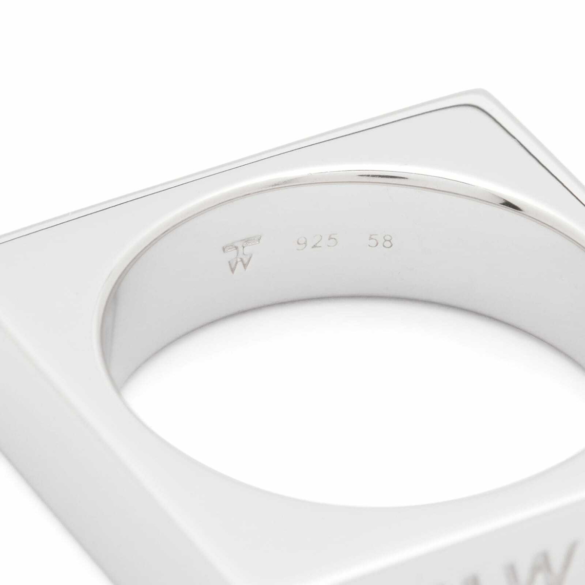 Tom Wood Men's Square Ring in Silver