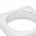 Tom Wood Men's Square Ring in Silver