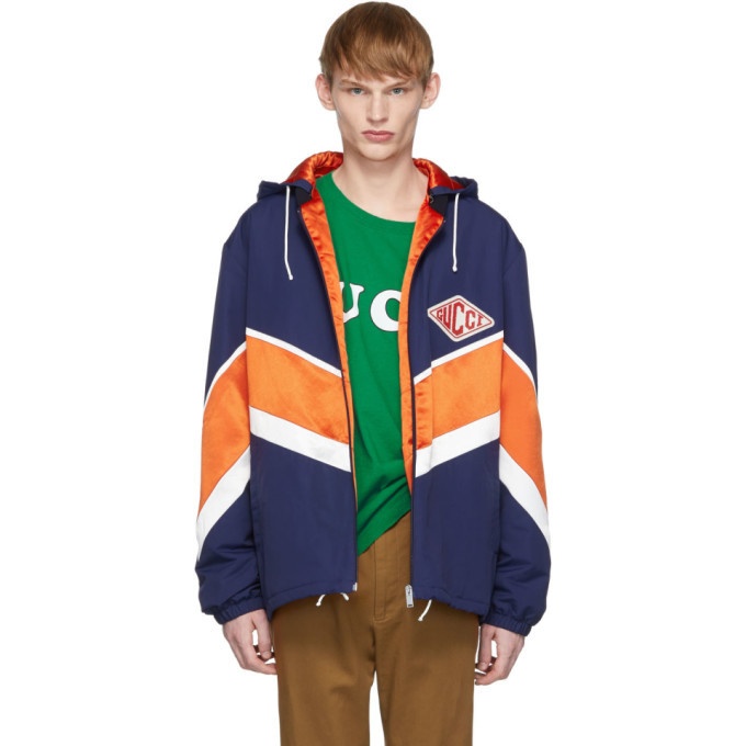 Photo: Gucci Orange and Navy Technical Jacket