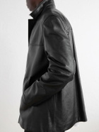 TOTEME - Panelled Full-Grain Leather Jacket - Black