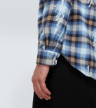 Amiri Staggered logo checked flannel shirt