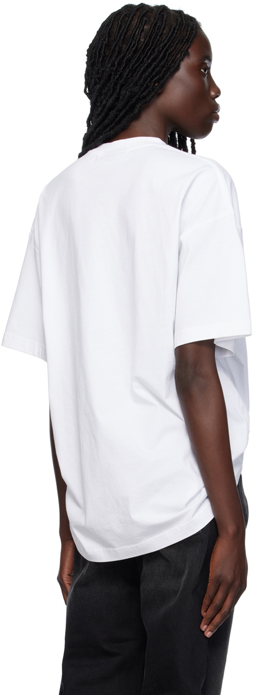 【関税込み】VTMNTS ホワイト Paris ラインストーン Tシャツ VETEMENTS / ヴェトモン ラインストーン ロゴ Tシャツ メンズ