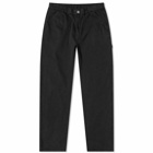 Awake NY Men's Washed Cotton Work Pant in Black