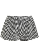Hunza G Runner Gingham Seersucker Shorts - Black - One Size