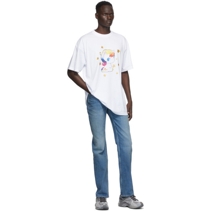VETEMENTS White Heartbreaker Unicorn T-Shirt Vetements