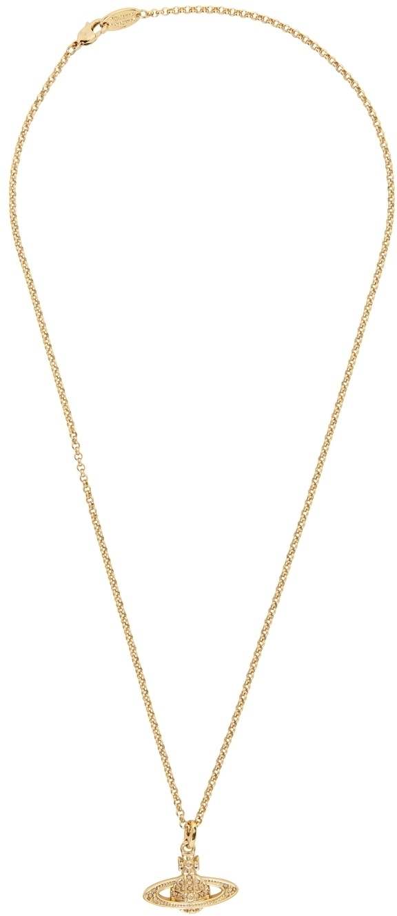 Vivienne Westwood Mini Bas Relief Embellished Orb Necklace in Metallic |  Lyst