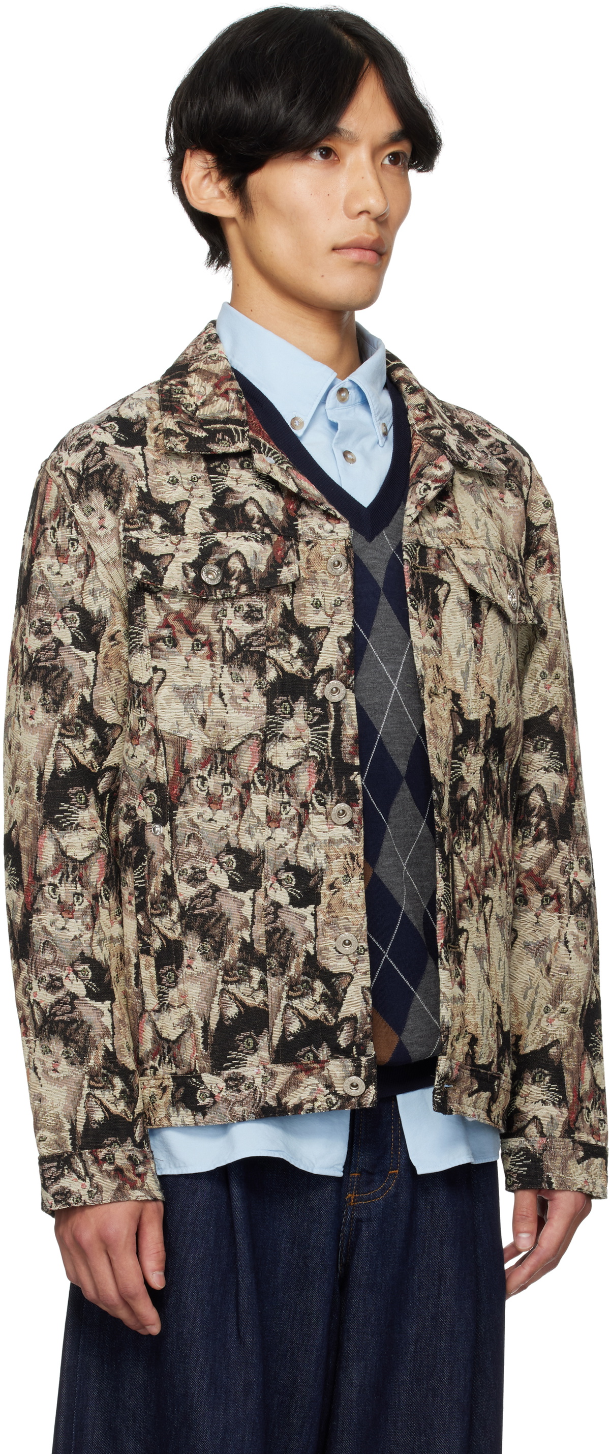 Bless Multicolor N°08 Cat-Shirt Gobelin Jacket
