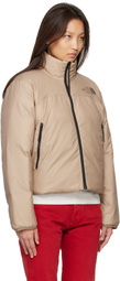 The North Face Beige & Black Pertex Nuptse Reversible Down Jacket
