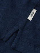 Onia - Slub Linen-Jersey Henley Top - Blue