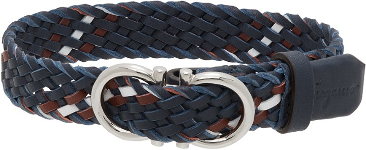 Photo: Salvatore Ferragamo Navy Braided Bracelet