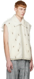 Feng Chen Wang Beige Embellishment Vest