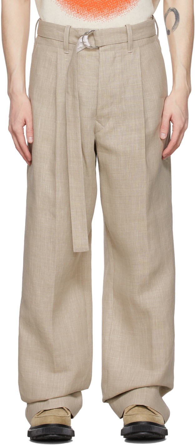 UNIFORME Beige Linen Trousers UNIFORME