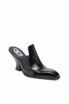 Diesel D-Luffy - Western-style mules in patent leather - Moccasins and Mules Womens in Black
