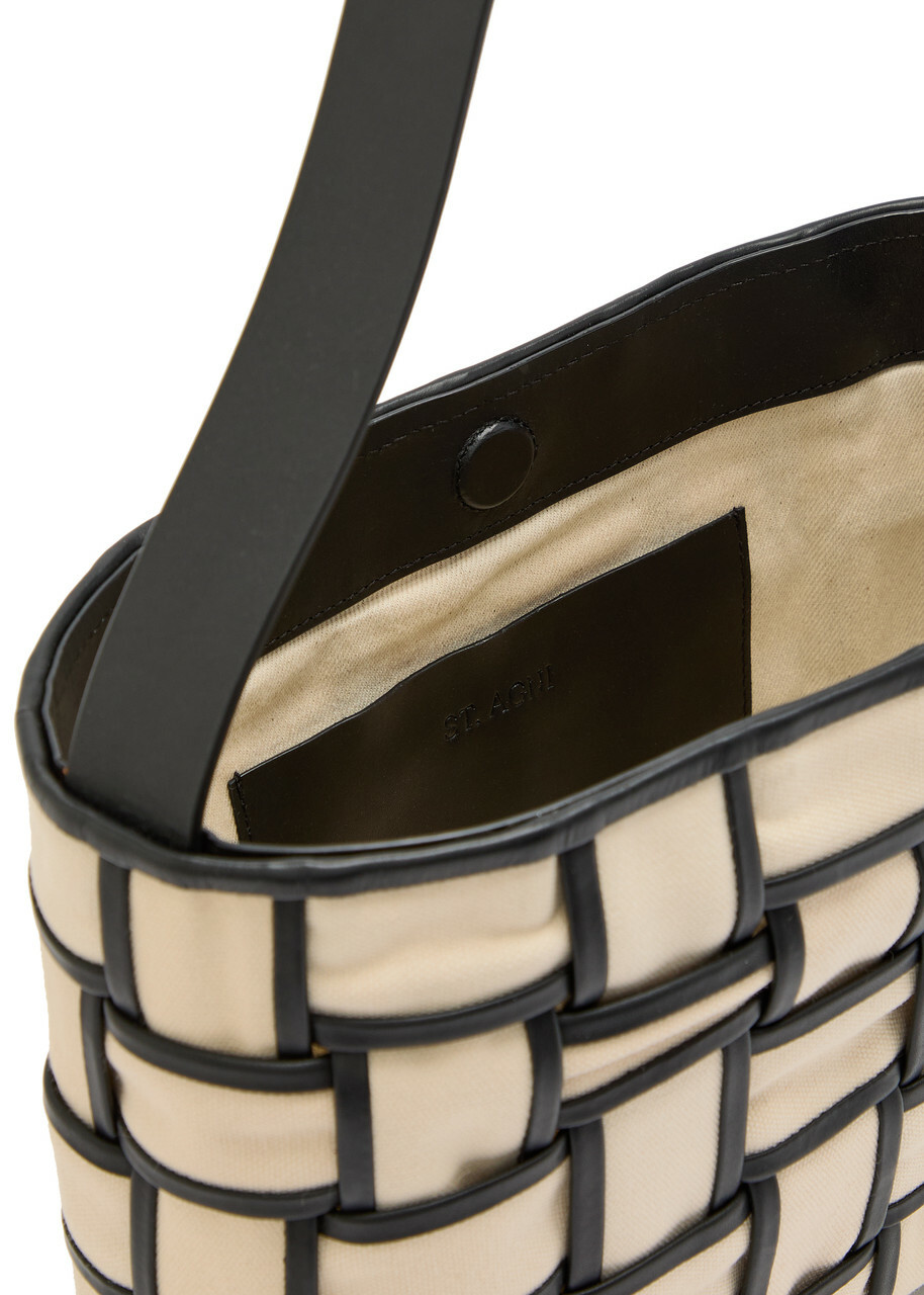 ST. Agni Woven Mini Canvas Tote - White - One Size