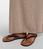 The Row City leather thong sandals